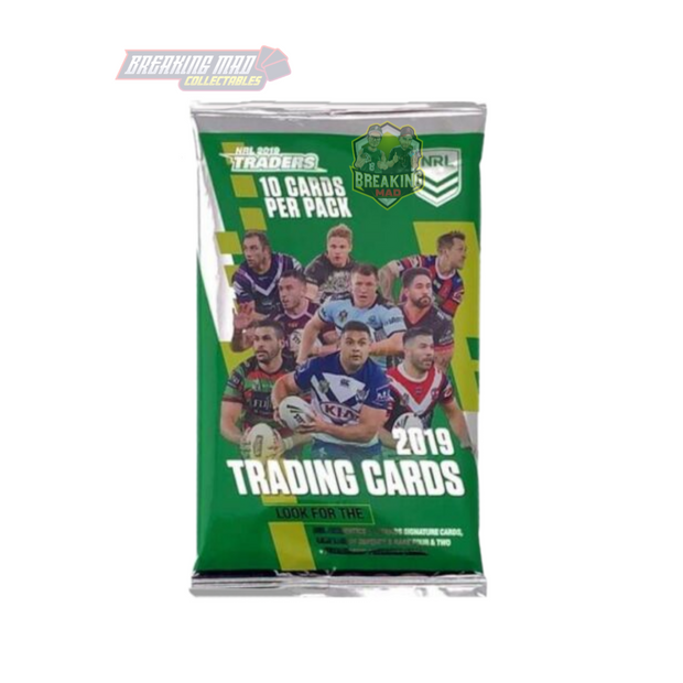 NRL Rugby League - 2019 Traders Cards Pack (10 Cards)