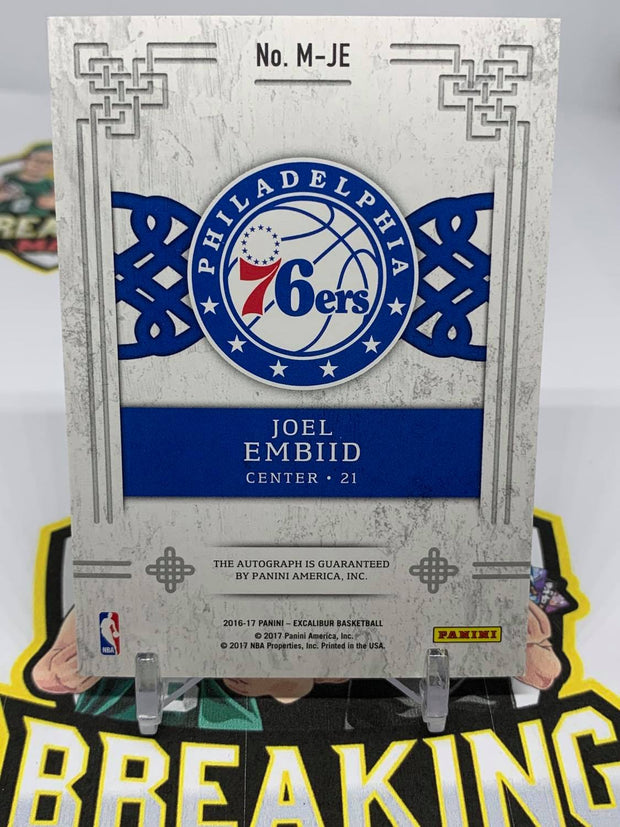 #S17- 16-17 Joel Embiid Autograph /149 Manuscripts Excalibur