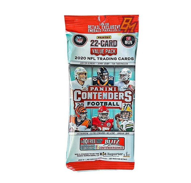 2020 Panini Contenders NFL Football Value Pack - 22 Cards