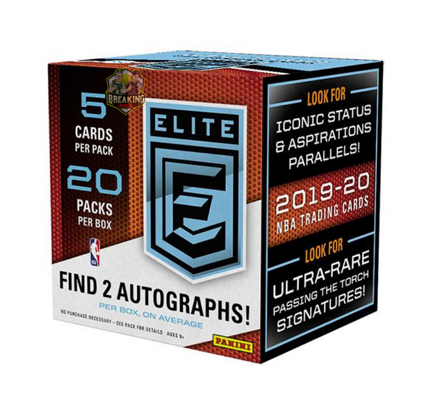 NBA Panini 2019-20 Donruss Elite Basketball Exclusive Trading Card HOBBY Box [20 Packs, 2 Autographs!]